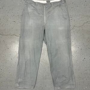 Grey VTG Distressed 60s Sanforized straight leg work pants
